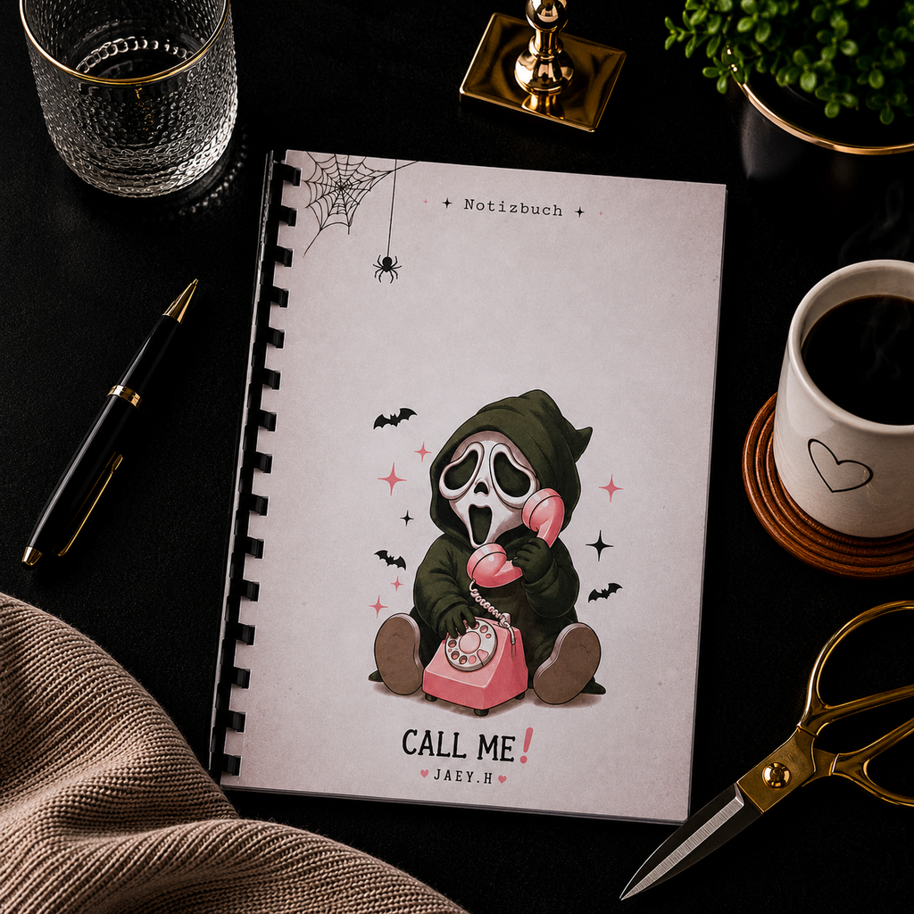 Notizbuch Call me !
