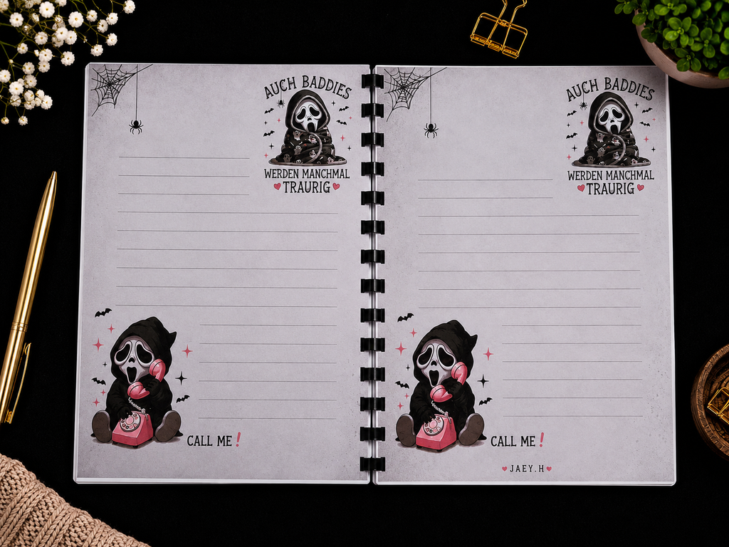 Notizbuch Call me !