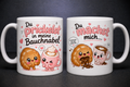 Croissant und Kaffee Tasse