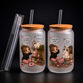 Milchglas Katze & Vase