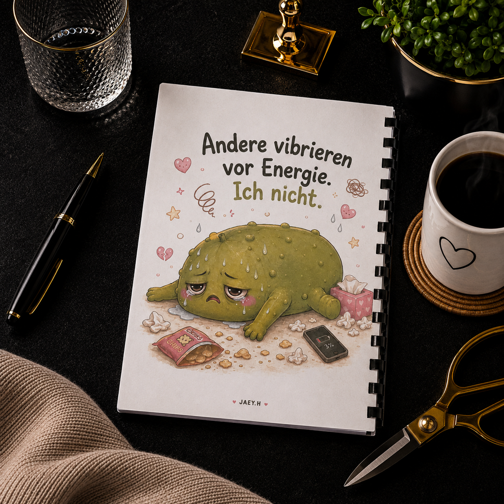 Notizbuch Gurke „Das Ding hat mehr Ausdauer als ich."