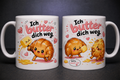 Croissant und Butter Streit Tasse