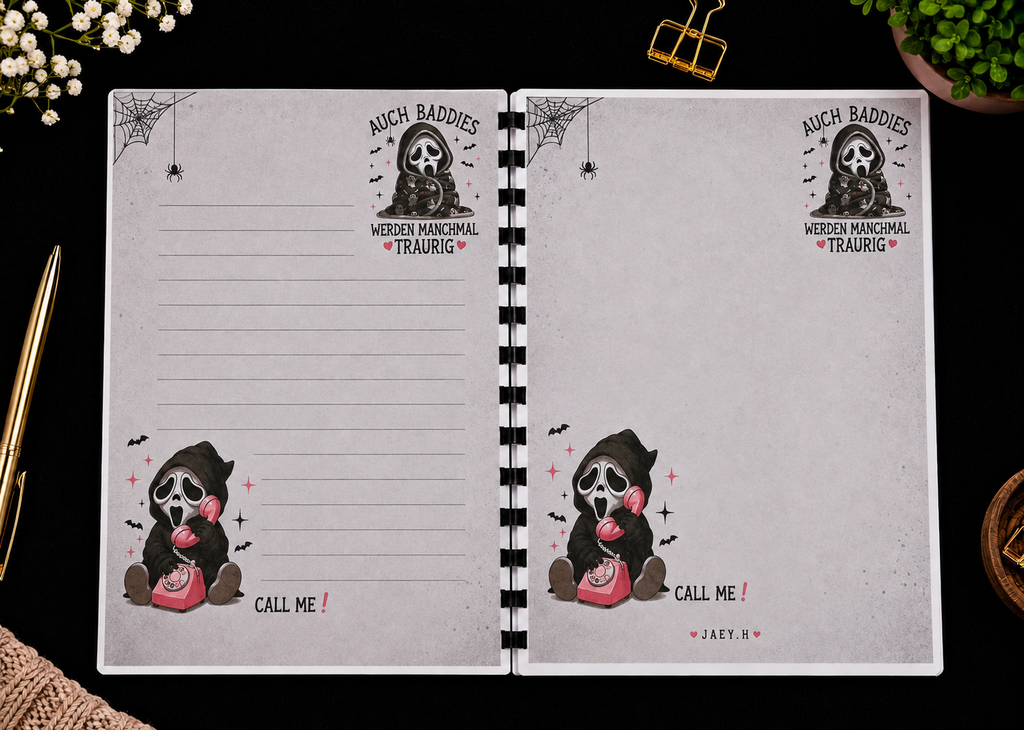 Notizbuch Call me !